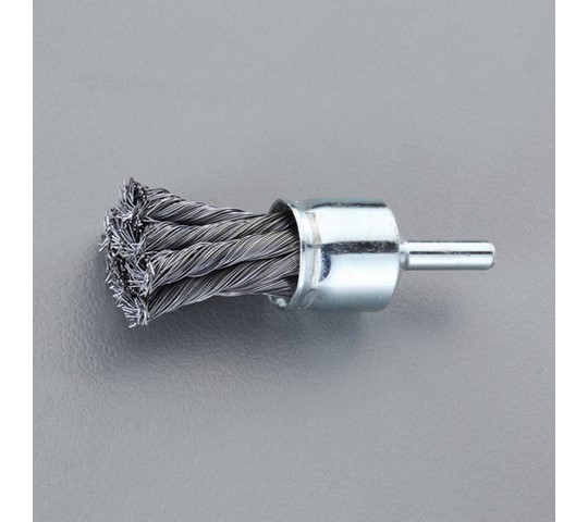 78-0632-53 25mm/6mm軸 軸付ﾌﾞﾗｼ(ｴﾝﾄﾞ型/ｽﾁｰﾙ製ﾂｲｽﾄ) EA819BM