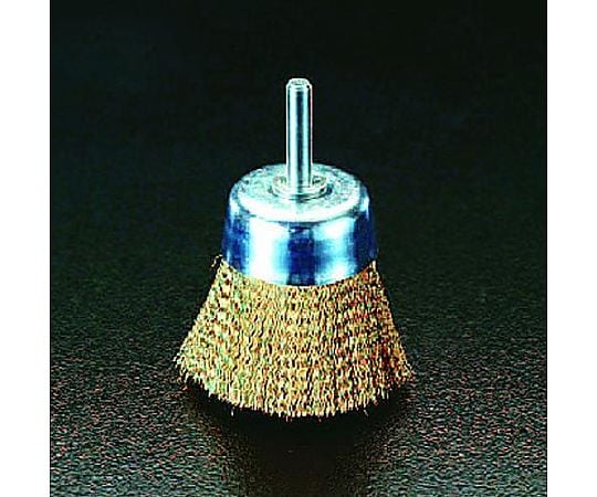 38mm/6.0mm軸 軸付ブラシ(ｶｯﾌﾟ型･真鍮製)