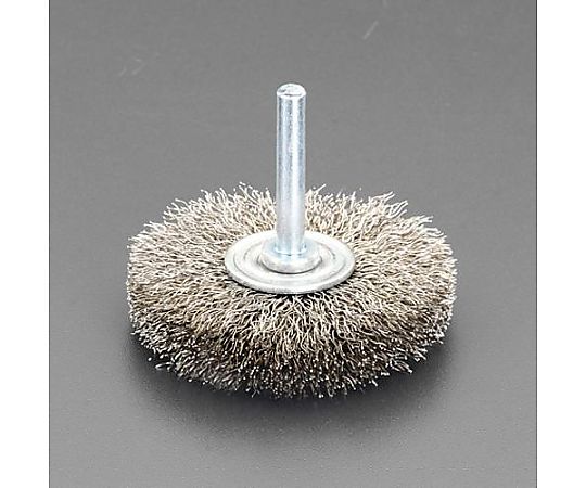 50mm/6.0mm軸 軸付ブラシ(平型･ｽﾃﾝﾚｽ製)