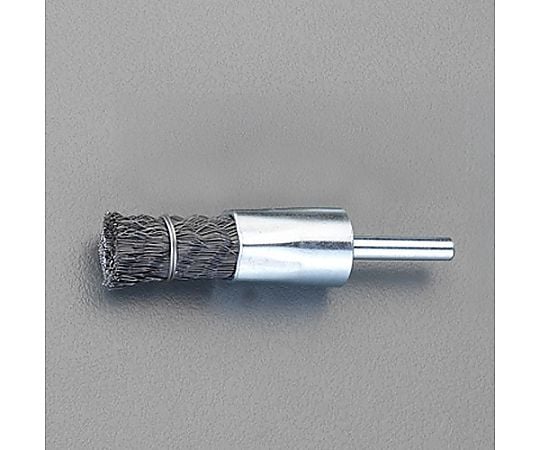 25mm/6.0mm軸 軸付ブラシ(ｴﾝﾄﾞ型 ｽﾁｰﾙ製)