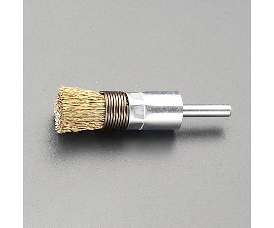 21mm/6.0mm軸 軸付ブラシ(ｴﾝﾄﾞ型 ｽﾁｰﾙ製)