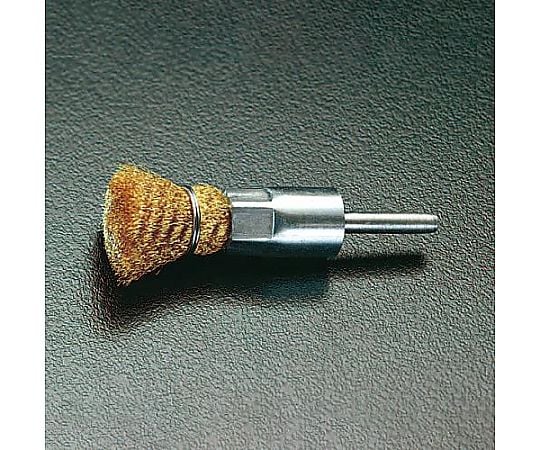 25mm/6.0mm軸 軸付ブラシ(ｴﾝﾄﾞ型 真鍮製)