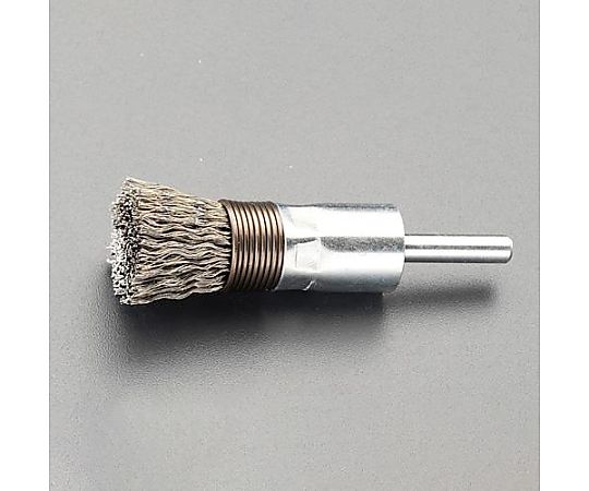 15mm/6.0mm軸 軸付ブラシ(ｴﾝﾄﾞ型 ｽﾃﾝﾚｽ製)