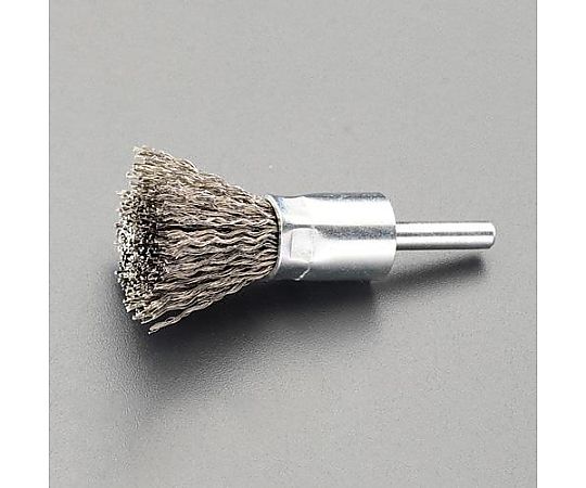 25mm/ 6.0mm軸 ｴﾝﾄﾞ型軸付ブラシ(ｽﾃﾝﾚｽ製)