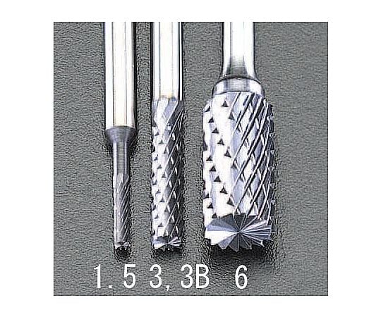 1.5x 6mm/3mm軸 [Coated]超硬バー