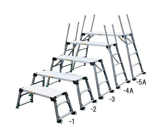 139-179cm 足場台(調整脚･ｷｬｽﾀｰ付)