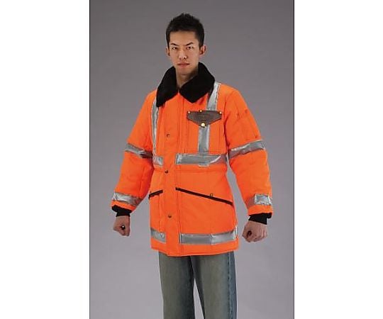 [ Ｍ] 防寒ジャケット(注意色 ｵﾚﾝｼﾞ)