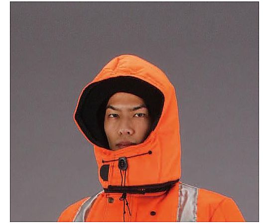 防寒フード(注意色 ｵﾚﾝｼﾞ)