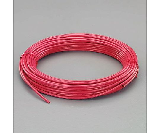 1.25m㎡x 50m ビニール絶縁電線[KIV](赤)