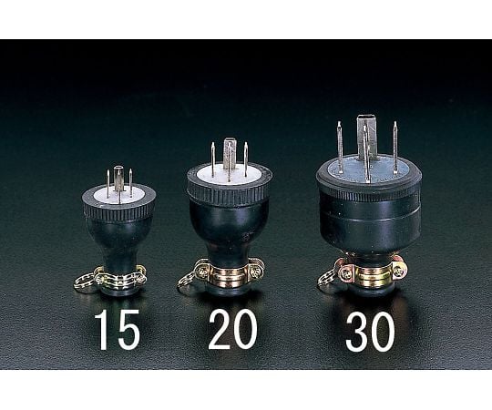 AC250V/15A　ゴムプラグ（接地3P）