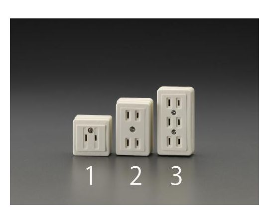 AC125V/15A 角形コンセント(三口/2P)