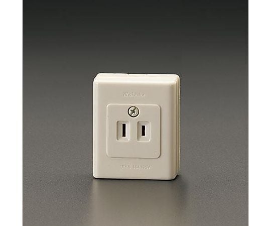 AC125V/15A 薄角形コンセント(一口/2P)