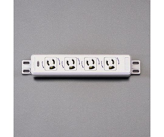 125V/15A 機器用抜け止め接地ｺﾝｾﾝﾄ(4個口)