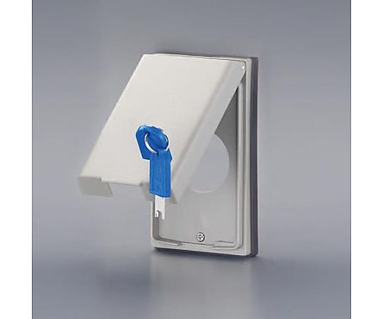 [丸型コンセント用] 防滴プレート（鍵付）