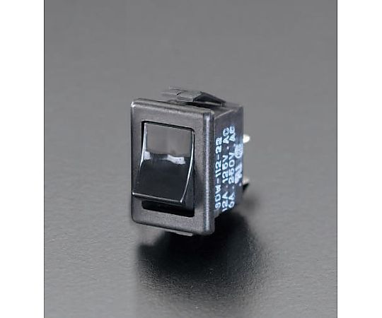 125V/12A ロッカースイッチ(黒)
