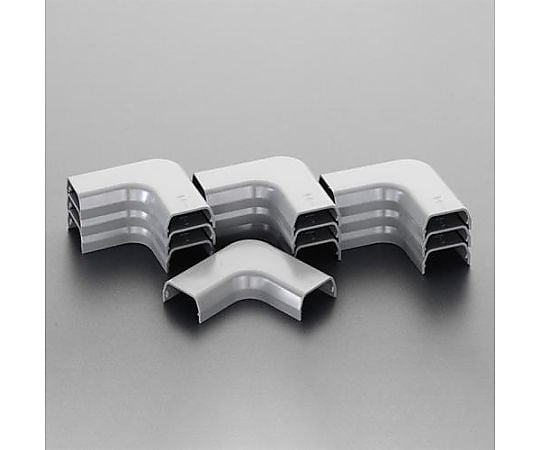 18x45mm モールコーナー(ﾌﾟﾗｽﾁｯｸ製/灰/10個