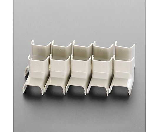 18x40mm モール継手内曲(ﾌﾟﾗｽﾁｯｸ製/灰/10個