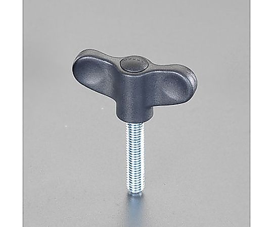 55mm/ M8x20mm [ｽﾁｰﾙ製]雄ねじノブ[ﾌﾞﾗｯｸ]