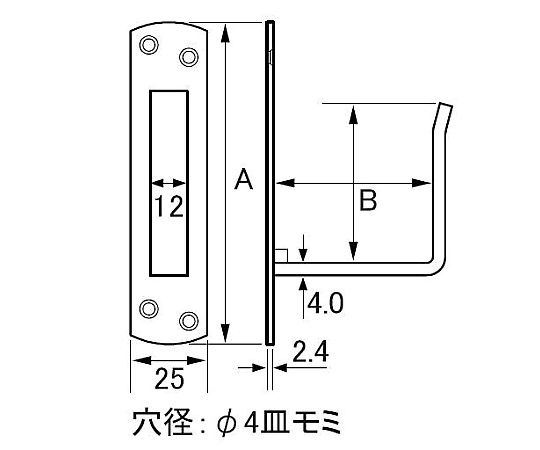 115x62mm 座付貫抜(ｽﾃﾝﾚｽ製/受け)