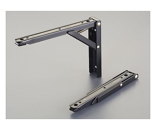 198x135x31mm折畳み棚受け/ﾜﾝﾀｯﾁ式(黒/2個)