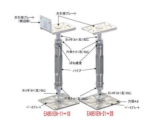 78-0946-76 152-220mm 鋼製束(L型) EA951EN-13 【AXEL】 アズワン