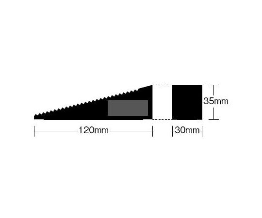 78-0947-86 ドアストッパー(ゴム製) 30×120×35mm EA951FA-23