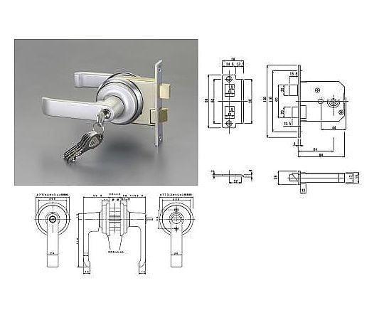 32-40mm/ 64mm ﾚﾊﾞｰﾊﾝﾄﾞﾙ玄関錠(取替用)