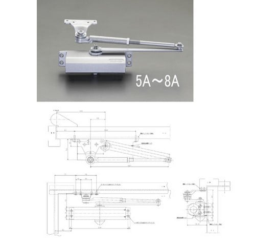 65kg以下 ドアクローザー(ﾊﾟﾗﾚﾙ型/ｼﾙﾊﾞｰ)