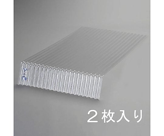 1400x655mm ポリカ先曲り波板(ｸﾘｱｰ/2枚)
