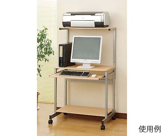 法人専用品※エスコ(esco) 幅広パソコンラック 750x500x1195mm EA954HC