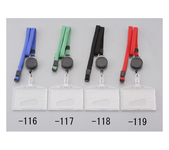 ＩＤカード用名札(ｽﾄﾗｯﾌﾟ付･ﾘｰﾙ付/黒)