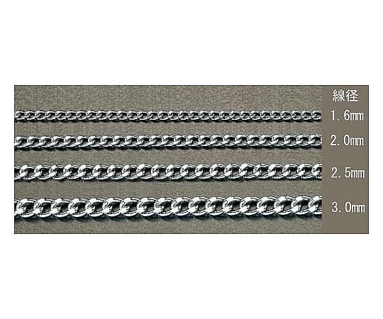 3.0mmx1.0m ｼｮｰﾄﾏﾝﾃﾙﾁｪｰﾝ(ｽﾁｰﾙ/ﾕﾆｸﾛﾒｯｷ)