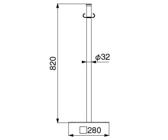 32×820mmバリケードスタンド(スチール製)　EA983FT-168