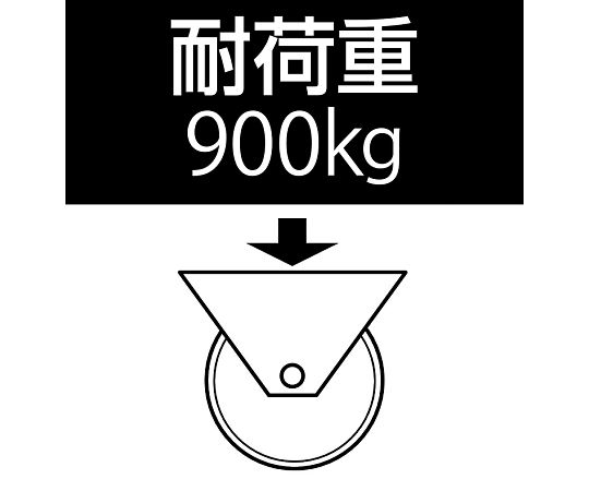 78-1035-76 250mm キャスター(固定金具・ﾅｲﾛﾝ車輪) EA986HN-250 【AXEL