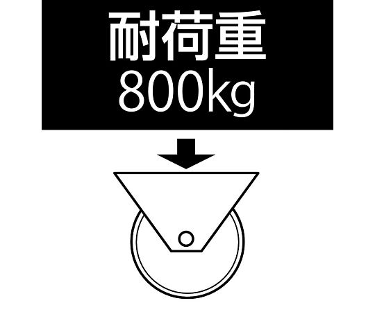 150mm キャスター 固定金具 EA986KF-150 エスコ ESCO-