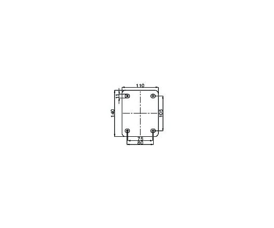 78-1038-19 200mm キャスター(自在金具・前輪ﾌﾞﾚｰｷ付) EA986KW-3