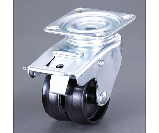 50mm キャスター(自在金具ﾂｲﾝﾎｲﾙ･ﾌﾞﾚｰｷ付)