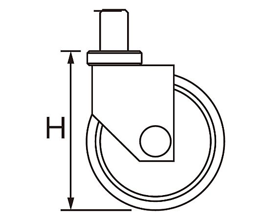 50mm キャスタ-(自在金具･ねじ式･ﾌﾞﾚｰｷ付)
