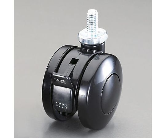 40mm キャスター(ﾂｲﾝﾎｲｰﾙ･M8ﾈｼﾞ･ﾌﾞﾚｰｷ付)