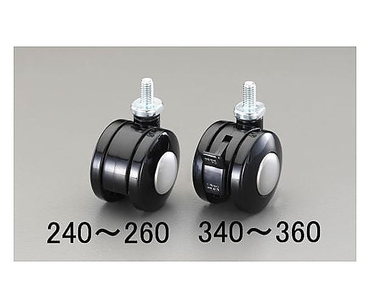 50mm キャスター(ﾂｲﾝﾎｲｰﾙ･ﾌﾞﾚｰｷ付)