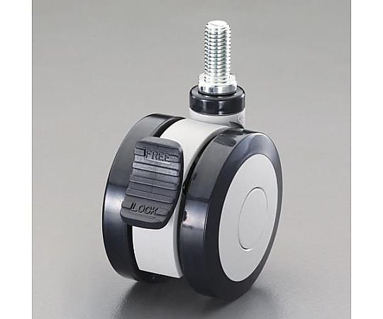 75mm キャスター(ﾂｲﾝﾎｲｰﾙ･ﾌﾞﾚｰｷ付)