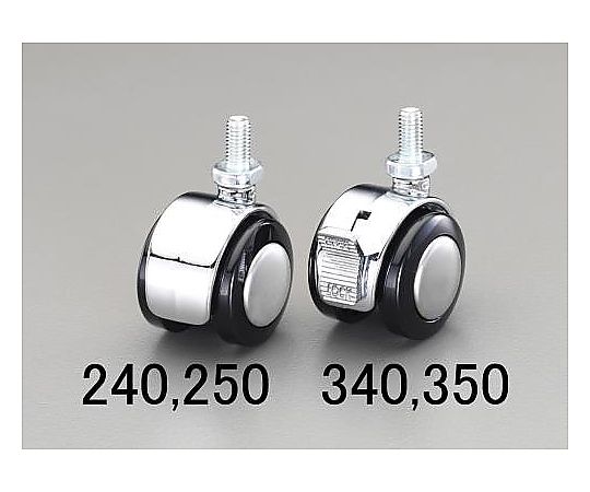 50mm キャスター(ﾂｲﾝﾎｲｰﾙ･ﾌﾞﾚｰｷ付)