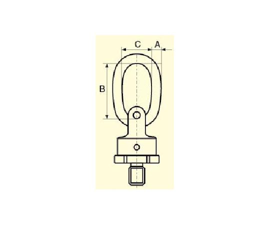 エスコ (ESCO) 1.5 ton/M16x24mm ベアリング入吊リ環 EA987GN-2-