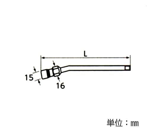 167mm グリースガン用ノズル(ﾍﾞﾝﾄ)