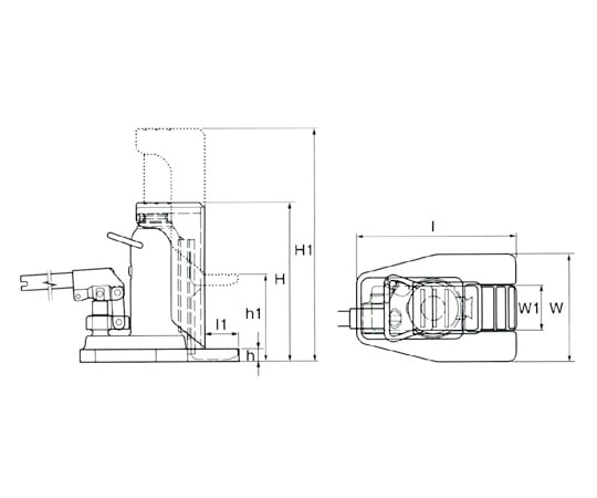 78-1068-32 10 ton/28-173mm 爪付ジャッキ EA993LV-10 【AXEL】 アズワン