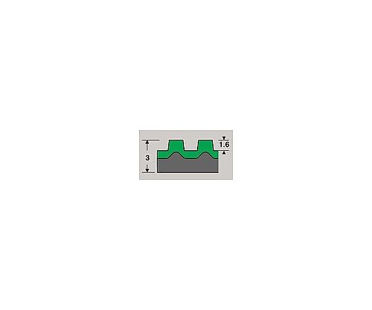 1.2x2.0m/3.0mm ゴムマット(筋入・緑)　EA997RA-41