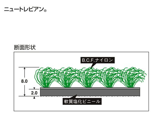 78-1082-48 450×750mm玄関マット(緑) EA997RH-81 【AXEL】 アズワン