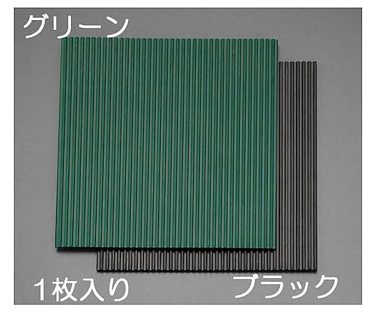 100x100x6.0mm ゴム板(筋入/黒)