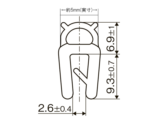 78-1087-60 ガスケット(はさみ込み型) 0.5-2mm/2m EA997XW-102 【AXEL