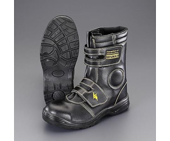 27.0cm 静電安全靴(ﾛﾝｸﾞ/黒)